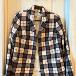 White Stag Black and Red Plaid Blazer
